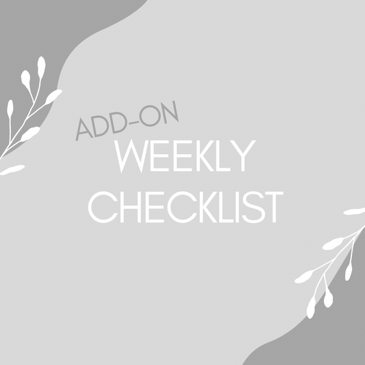 Add-on Weekly Checklist