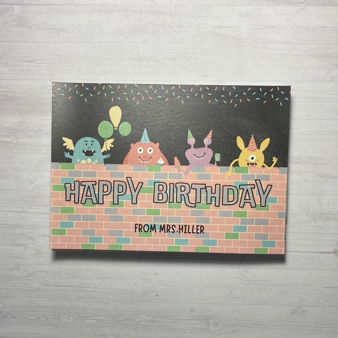 Custom Student Birthday Cards