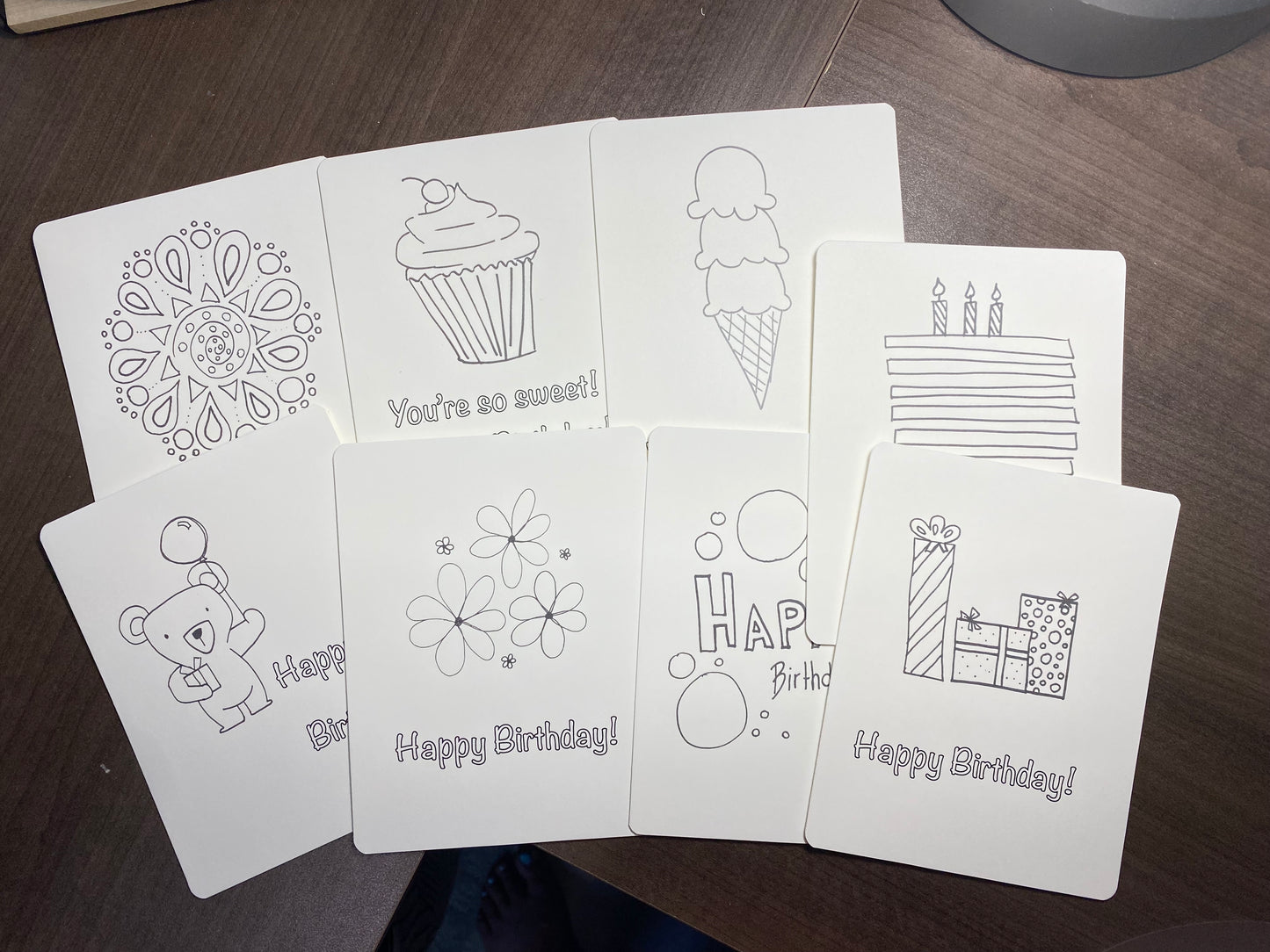 Coloring Cards and Envelopes