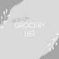 Add-on Grocery List