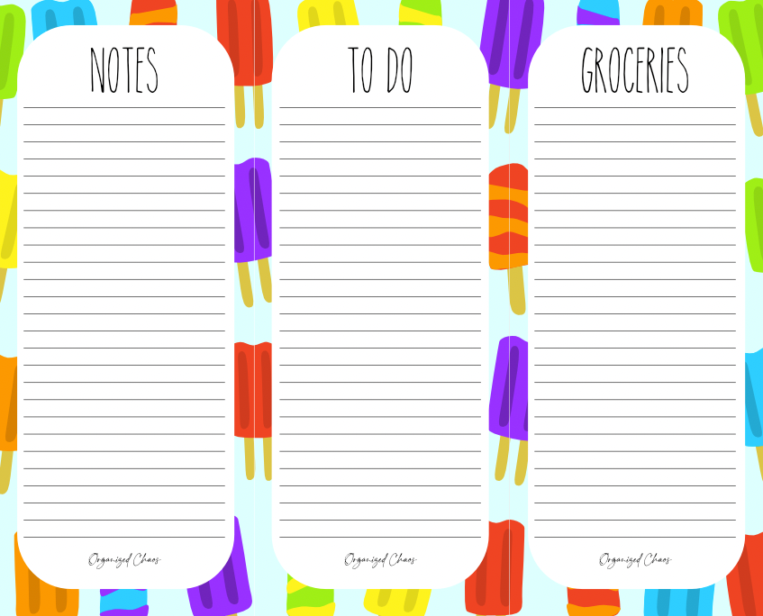 Pack of 3 - Skinny Notepad