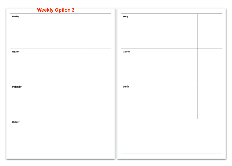 Weekly Layout Option