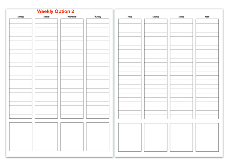 Weekly Layout Option