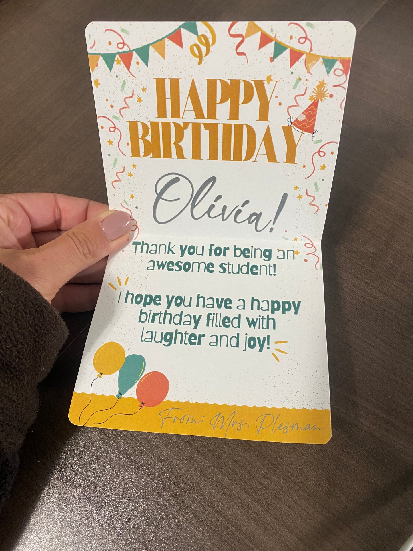 Custom Student Birthday Cards